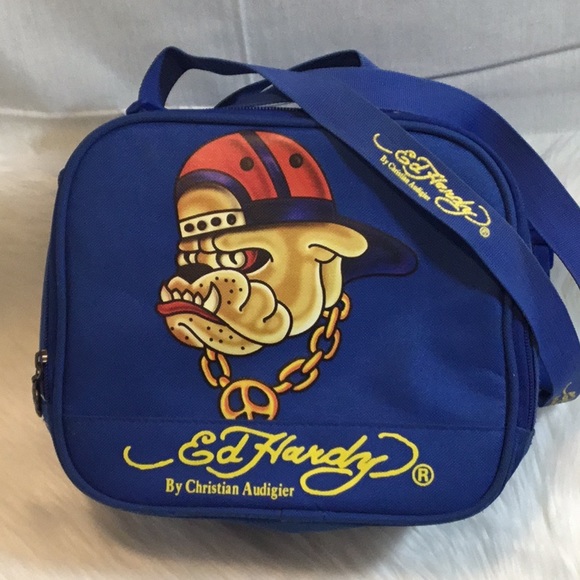 Christian Audigier Other - 4/$20 Ed Hardy by Christian Audigier, Bulldog soft sided lunch bag